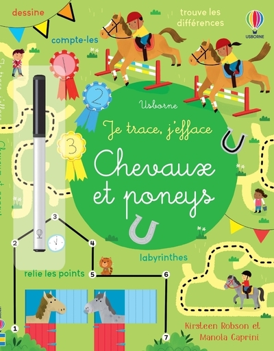 Chevaux et poneys - Je trace, j'efface