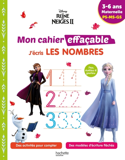 REINE DES NEIGES 2 - J'écris les lettres nombres et je compte (3-6 ans)