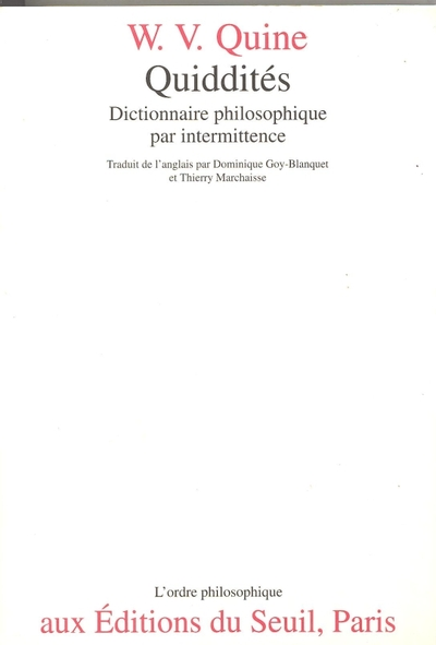 Quiddités. Dictionnaire philosophique par intermittence