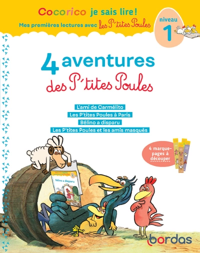 Cocorico Je sais lire! 1ères lectures avec les P'tites Poules-4 aventures des P'tites Poules Niv1 T1