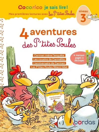 Cocorico Je sais lire! 1ères lectures avec les P'tites Poules-4 aventures des P'tites Poules-Niv3