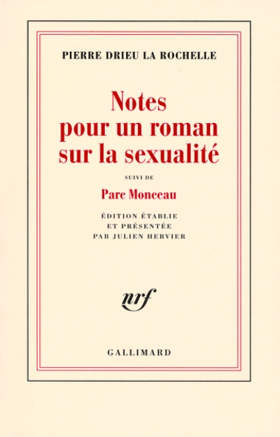 Notes pour un roman sur la sexualité - Parc Monceau