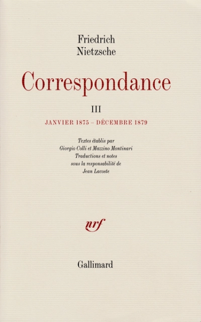 Friedrich Nietzsche : Correspondance