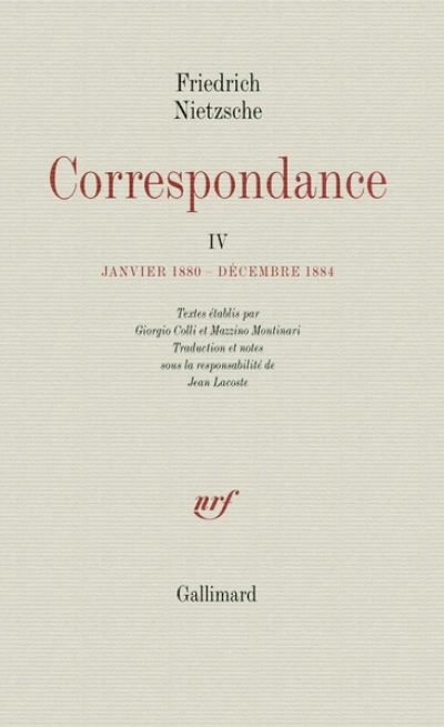 Friedrich Nietzsche : Correspondance