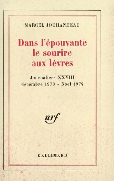 Journaliers 28 - Dans l'épouvante le sourire aux lèvres