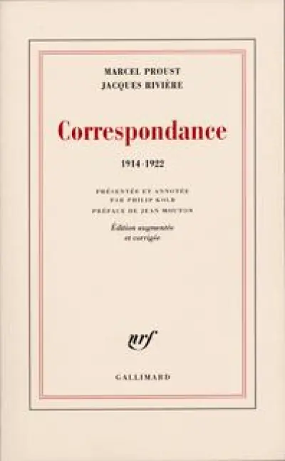 Correspondance (1914-1922) : Marcel Proust / Jacques Rivière