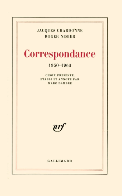 Correspondance (1961-1963)