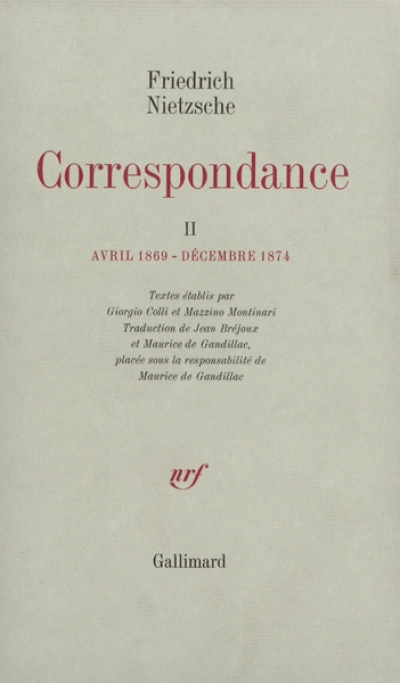 Friedrich Nietzsche : Correspondance