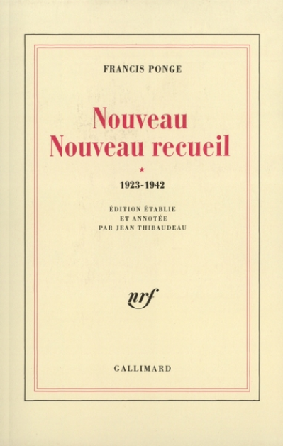 Nouveau Nouveau recueil, tome 1 : 1923-1942