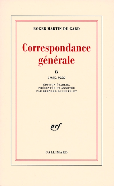 Correspondance générale, tome 9 : 1945-1950