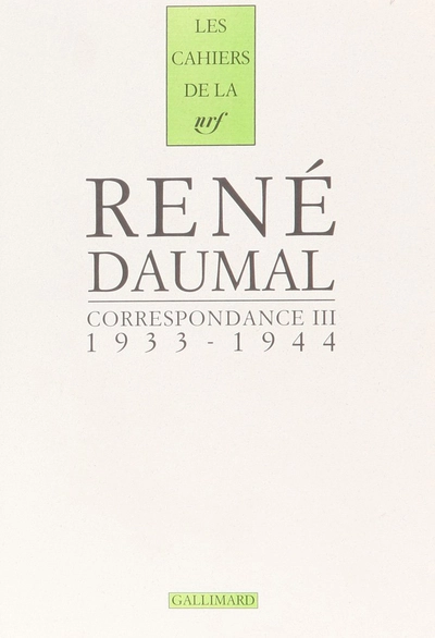 Correspondance 1933-1944