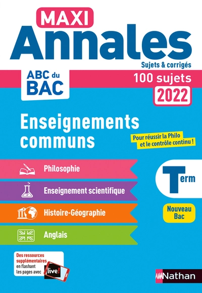 Tout en un Annales BAC 2022 - CC Terminale - Corrigé