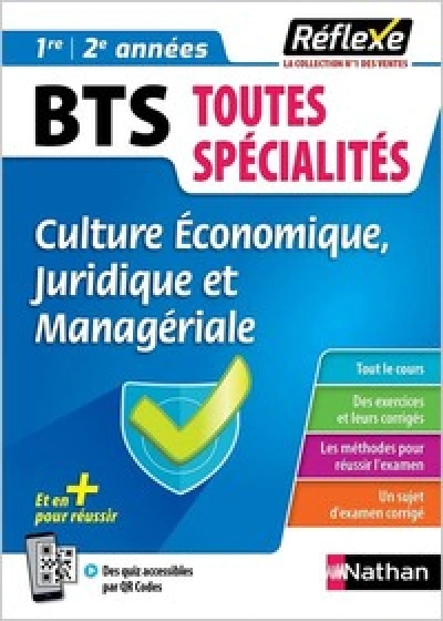 Mémo BTS Culture Économique, Juridique et Maganériale Réflexe - 2022