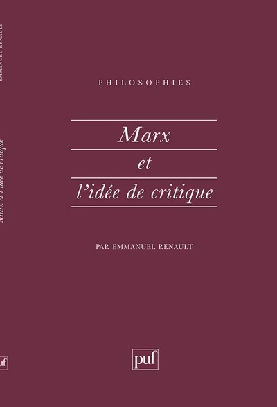 Marx et l'idée de critique