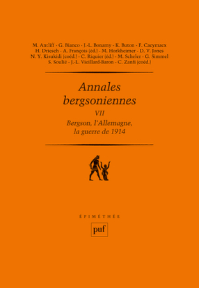 Annales bergsoniennes, VII