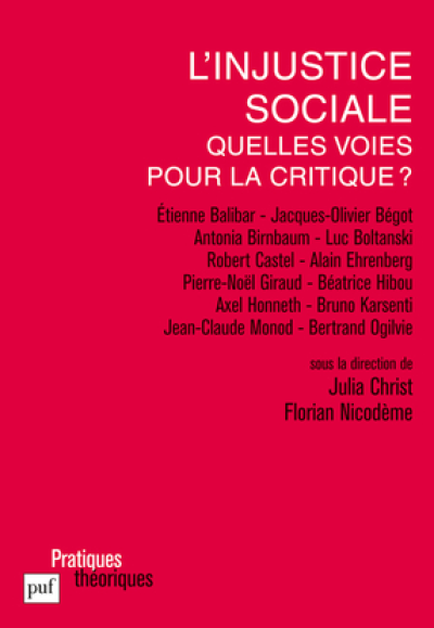 L'injustice sociale : Quelles voies pour la critique ?