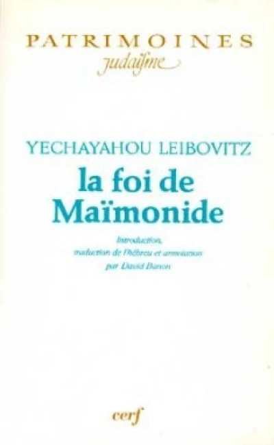 La Foi de Maïmonide