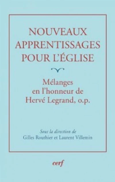 Nouveaux apprentissages pour l'Eglise