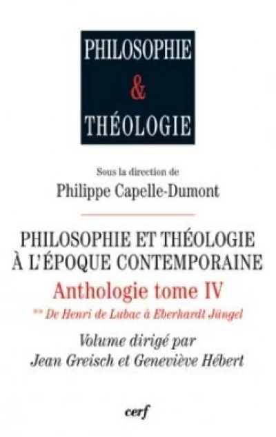 Philosophie et théologie à l'époquecontemporaine