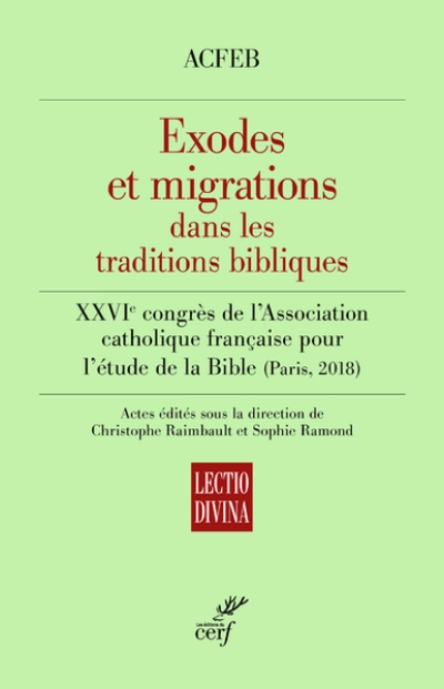 Exodes et migrations dans les traditions bibliques