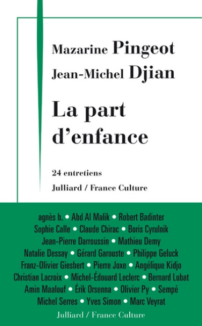 La part d'enfance : 24 entretiens