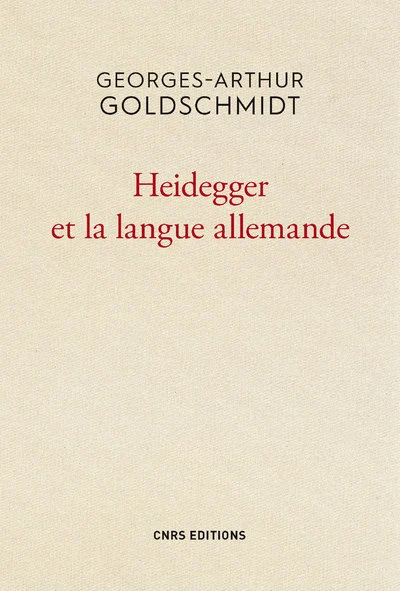 Heidegger et la langue allemande