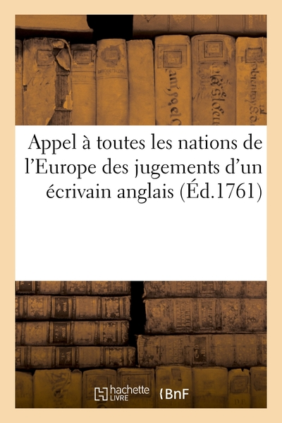 Appel à toutes les nations de l'Europe des jugements d'un écrivain anglais