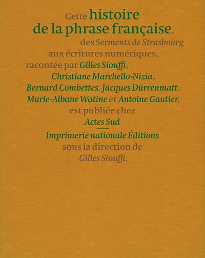 Histoire de la phrase française : des Serments de Strasbourg aux écritures numériques