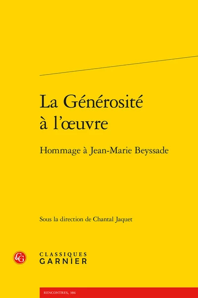 La Générosité à l'oeuvre