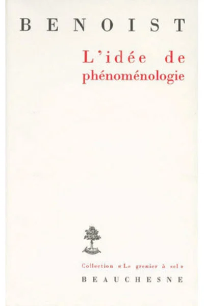 L'idée de phénoménologie