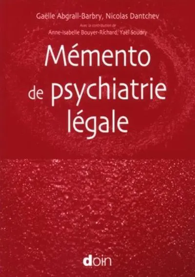 MEMENTO DE PSYCHIATRIE LEGALE