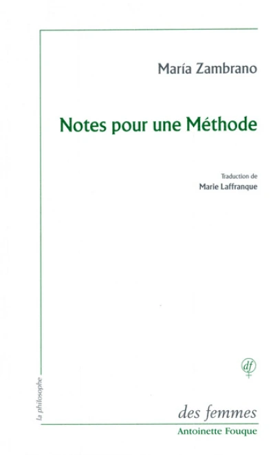 Notes pour une méthode