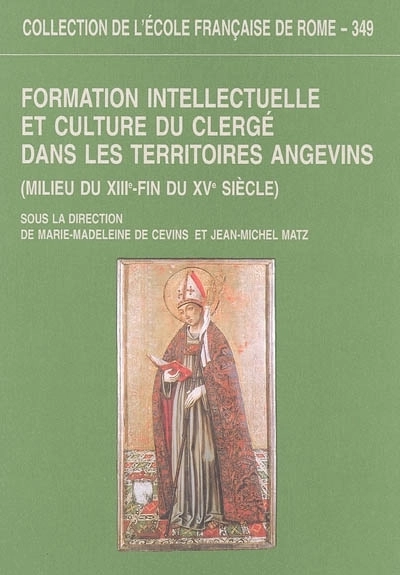 formation intellectuelle et culture du clerge dans les territoires angevins (mil