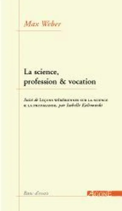 La Science,Profession et Vocation