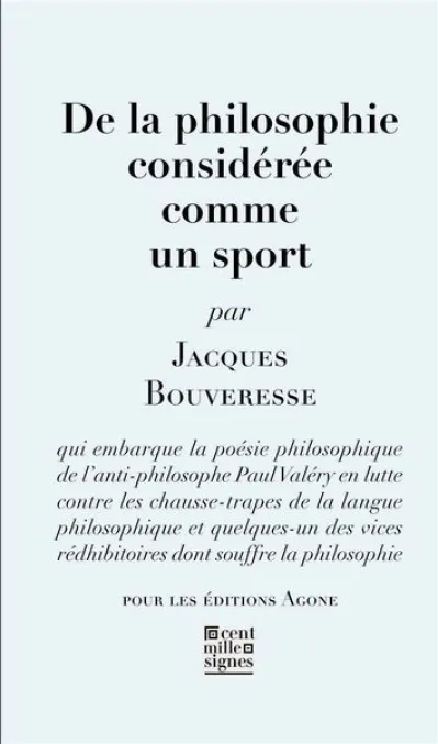 De la philosophie considérée comme un sport