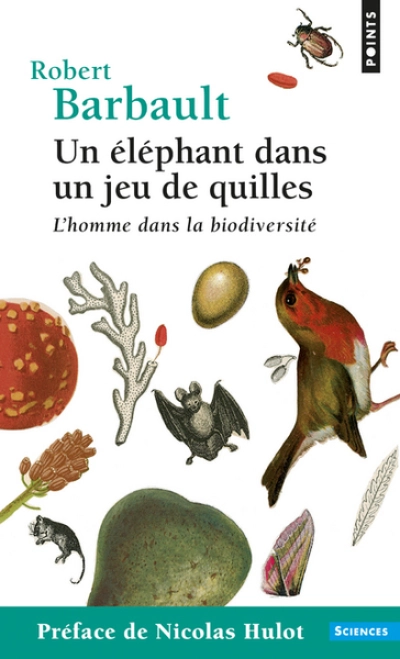 Un éléphant dans un jeu de quilles