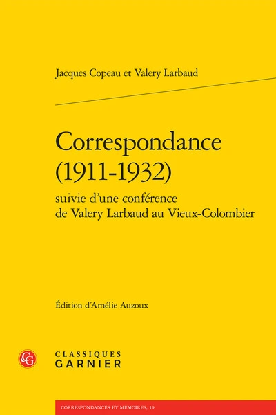 Correspondance (1911-1932)