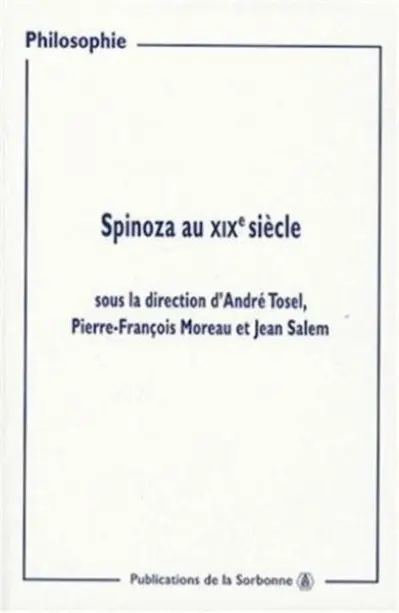 Spinoza au XIXe siècle