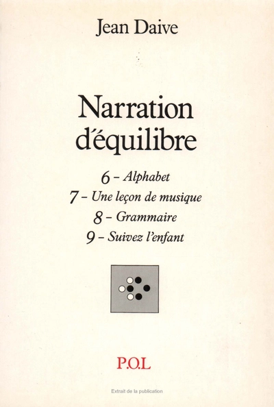 Narration d'équilibre VI, VII, VIII, IX