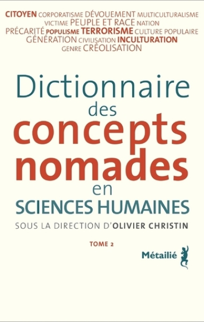 Dictionnaire des concepts nomades en Sciences Humaines