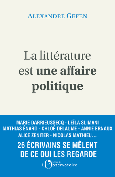 La littérature est une affaire politique