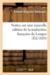 Notice sur une nouvelle édition de la traduction françoise de Longus