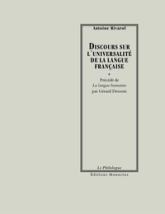 Discours sur l'universalité de la langue française