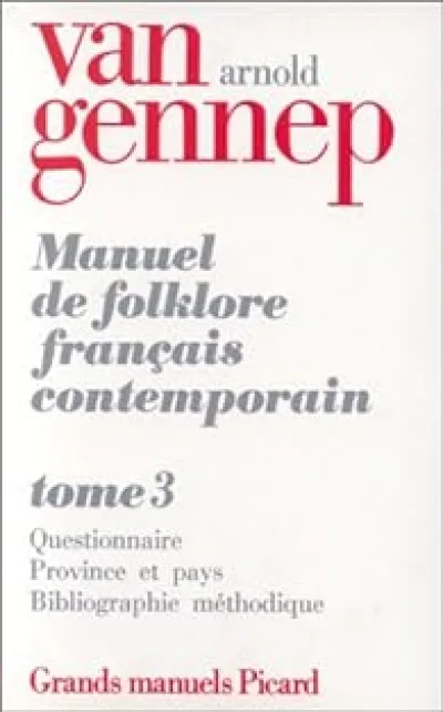 Manuel de folklore français contemporain