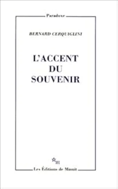 L'accent du souvenir