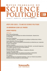 Revue Francaise de Science Politique T71-5/6