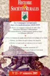 Histoire & Sociétés Rurales, N° 23 - 1e semestre : Les campagnes européennes face à la modernisation (1830-1929)