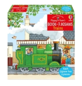 Poppy and Sam's book and 3 jigsaws : Trains