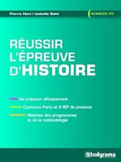 REUSSIR L'EPREUVE D'HISTOIRE A SCIENCES PO