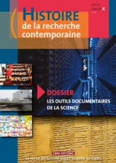 Histoire de la recherche contemporaine 2021 Tome X n°2